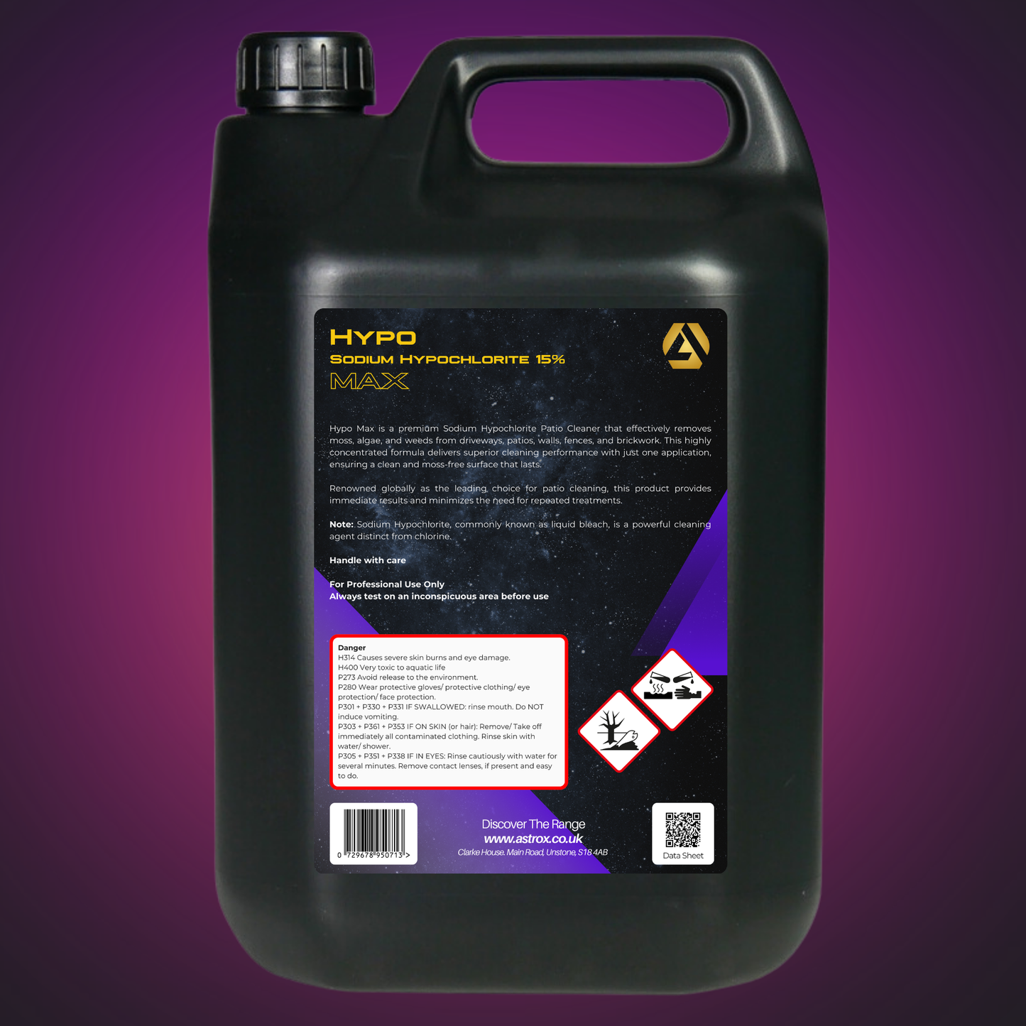 Hypo MAX Sodium Hypochlorite 15% - 5 / 20 Litres